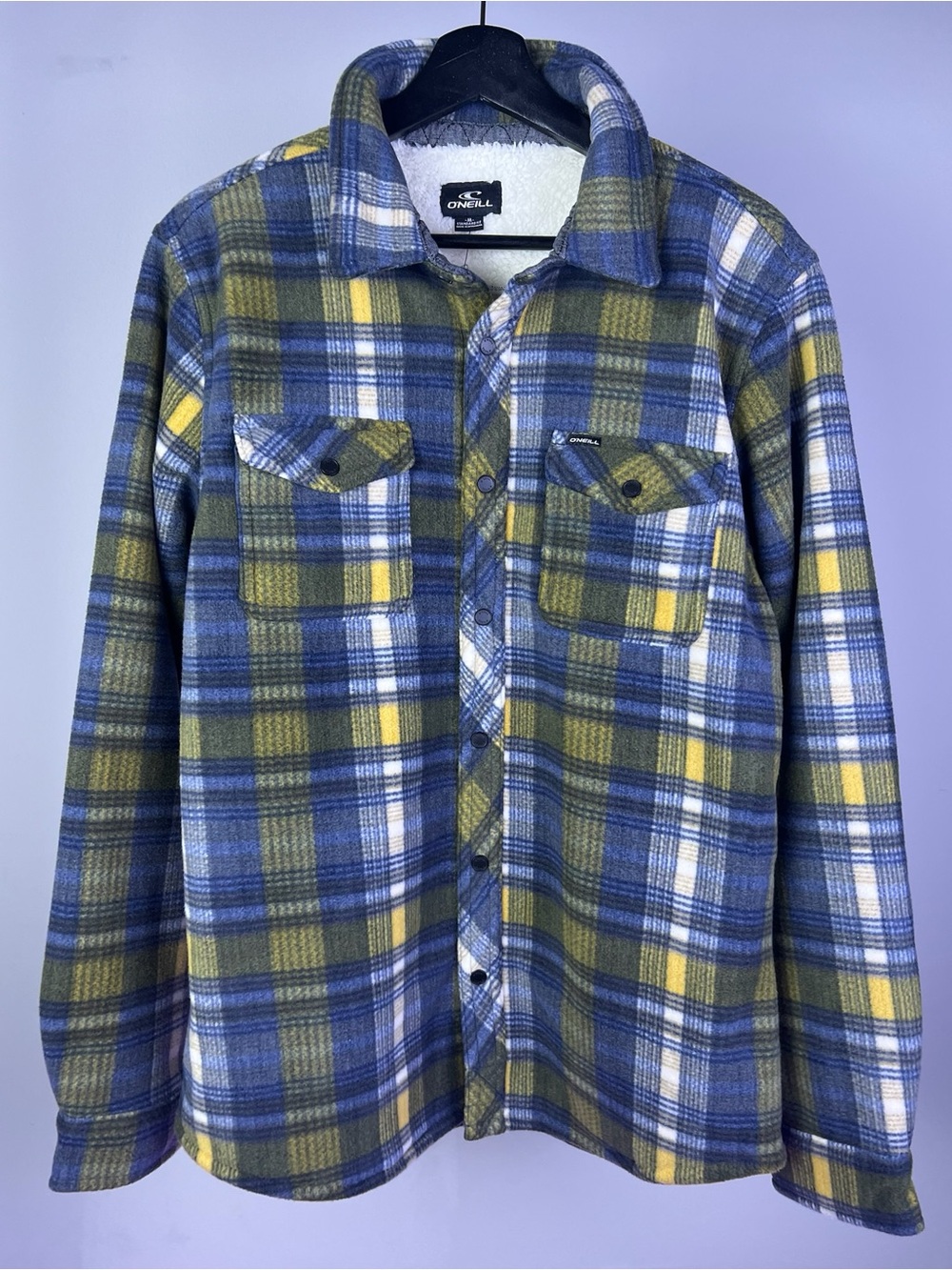 NEW O'NEILL Spruce Super Fleece Sherpa Lined Shirt Jacket Men's MEDIUM